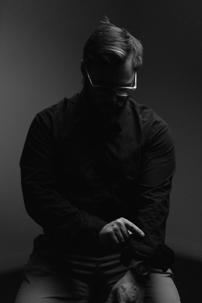 a man wearing a mask